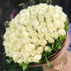 İstanbul Florist 101 white roses